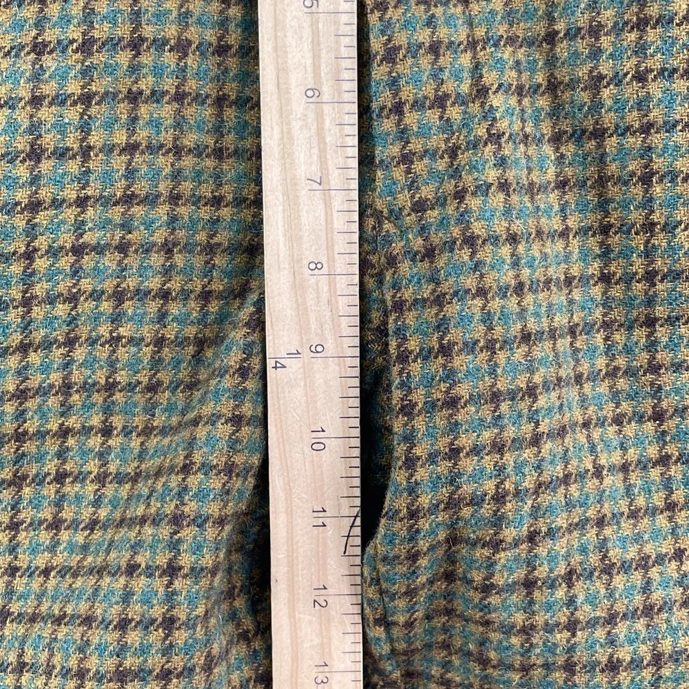 VTG 70s Custom Wool Trouser 29x23* Crop Bespoke Houndstooth Hunt Academia Dapper